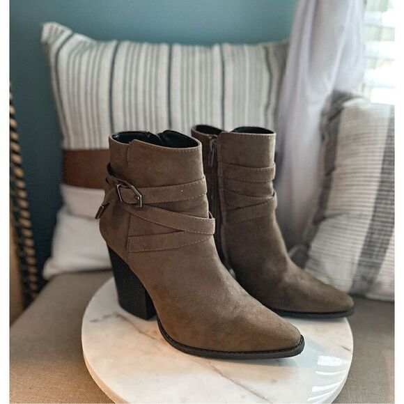 Qupid suede green boots - Picture 3 of 7